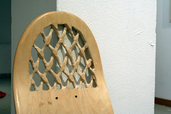 jilaqami'g no'shoe, 2009 Carved Skateboards 22cm x 70cm x 4cm